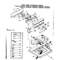 Kenmore 11083072410 top and console parts diagram