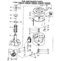 Kenmore 11083072410 tub and basket parts diagram