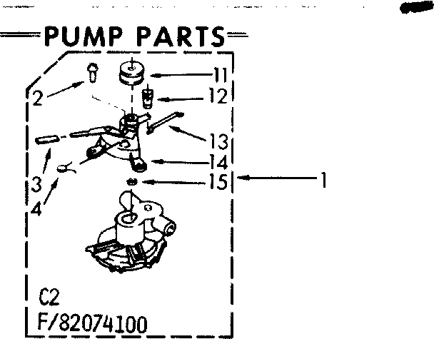 Kenmore 11082074600 pump parts diagram