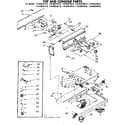 Kenmore 11082074210 top and console parts diagram