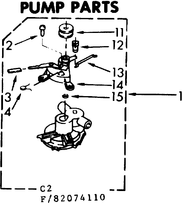 Kenmore 11083074110 pump parts diagram