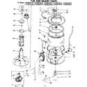 Kenmore 11082074210 tub and basket parts diagram