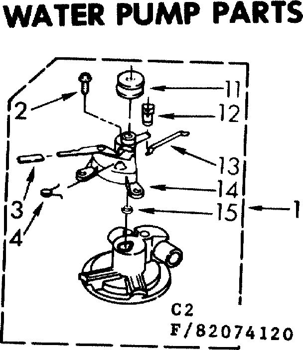 Kenmore 11082074620 water pump parts diagram