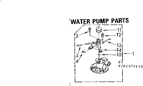 Kenmore 11082074230 water pump parts diagram