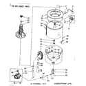 Kenmore 11083075100 tub and basket parts diagram