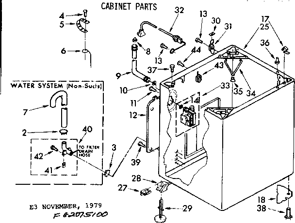 Kenmore 11082075800 cabinet parts diagram