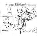 Kenmore 11082075610 cabinet parts diagram