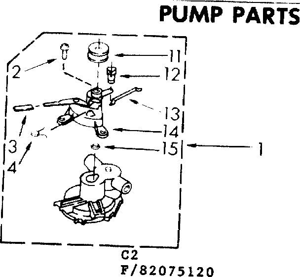Kenmore 11082075820 pump parts diagram
