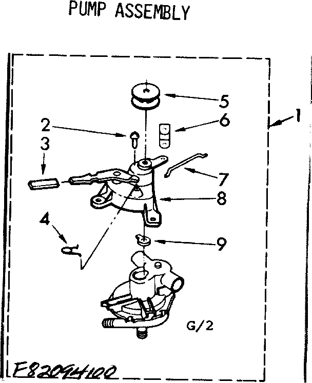 Kenmore 11082094600 pump parts diagram