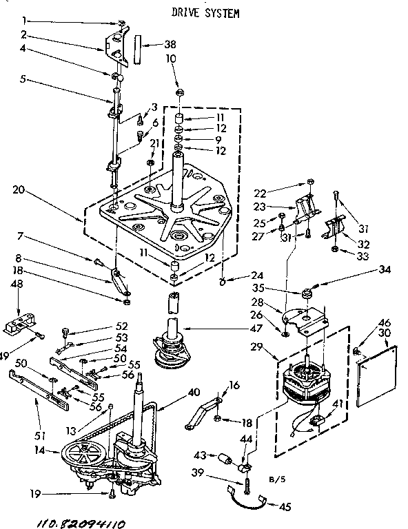 Kenmore 11082094210 drive parts diagram