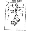 Kenmore 11082150100 pump assembly diagram