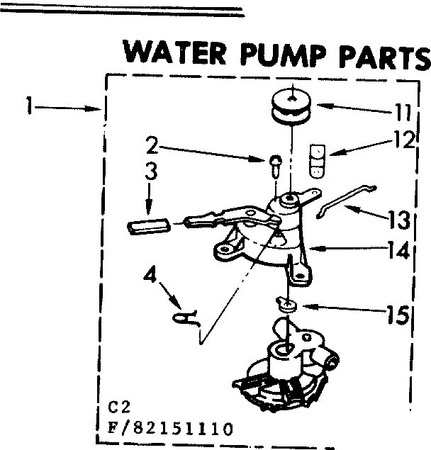 Kenmore 11083151110 water pump parts diagram