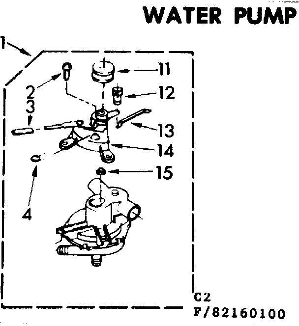 Kenmore 11082160400 water pump parts diagram