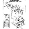 Kenmore 11082170100 top and console parts diagram