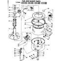 Kenmore 11082170100 tub and basket part diagram