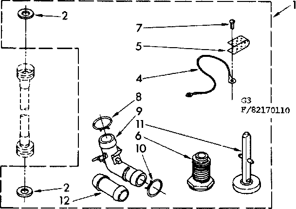 Kenmore 11082170110 miscellaneous parts diagram