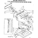 Kenmore 11083172140 top and console parts diagram