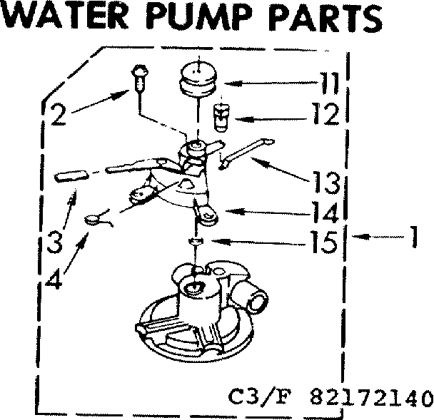 Kenmore 11083172840 water pump parts diagram