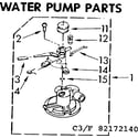 Kenmore 11083172140 water pump parts diagram