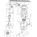 Kenmore 11083172140 tub and basket parts non-suds only diagram