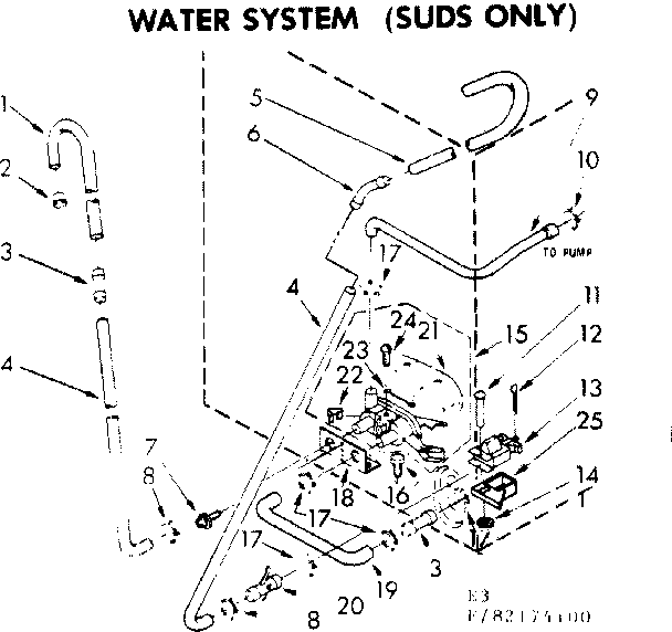 Kenmore 11083174400 water system suds only diagram