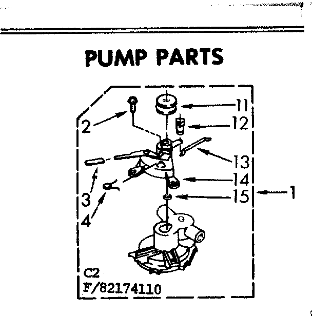 Kenmore 11082174410 pump parts diagram