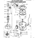 Kenmore 11082174410 tub and basket parts diagram