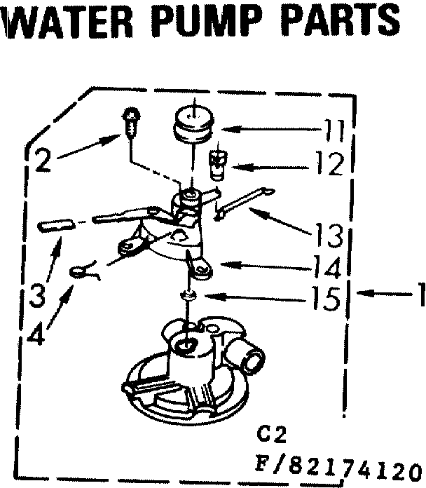 Kenmore 11082174120 water pump parts diagram