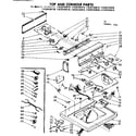 Kenmore 11082183410 top and console parts diagram