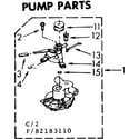 Kenmore 11082183410 pump parts diagram