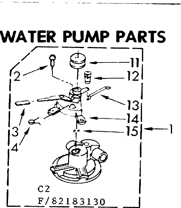 Kenmore 11082183630 water pump parts diagram