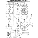 Kenmore 11083183830 tub and basket parts suds only diagram