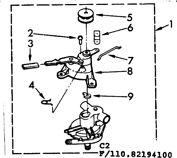 Kenmore 11082194200 water pump parts diagram