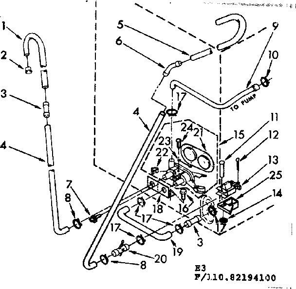 Kenmore 11082194200 water system suds only diagram