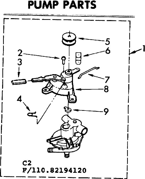 Kenmore 11082194220 pump parts diagram