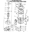 Kenmore 11082194220 tub and basket parts diagram