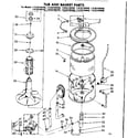Kenmore 11082194840 tub and basket parts diagram