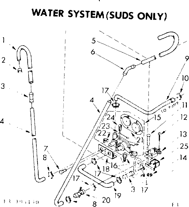 Kenmore 11082194650 water system suds only diagram