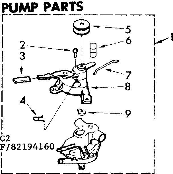 Kenmore 11083194660 pump parts diagram