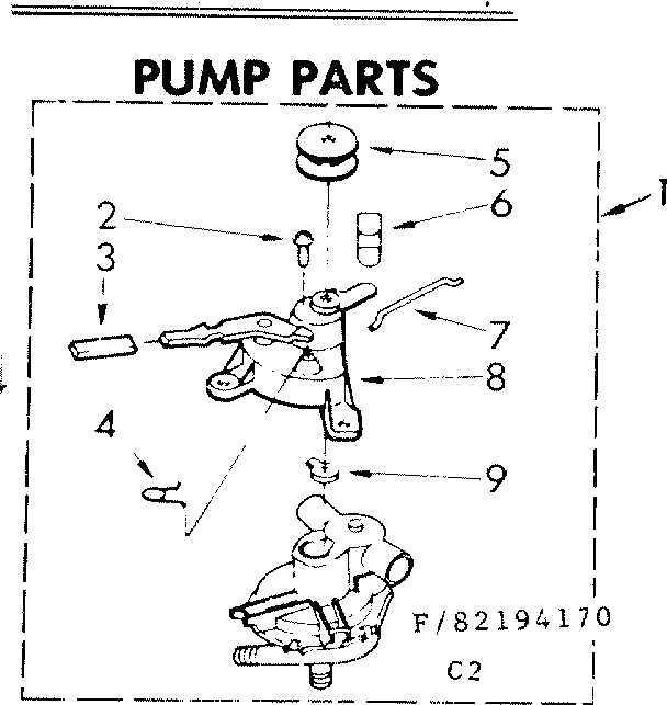 Kenmore 11083194470 pump parts diagram