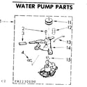Kenmore 11083230100 water pump parts diagram