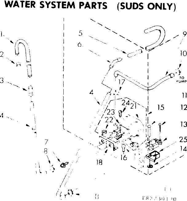 Kenmore 11082230100 water system parts suds only diagram