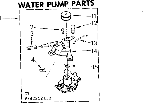 Kenmore 11083252110 water pump parts diagram