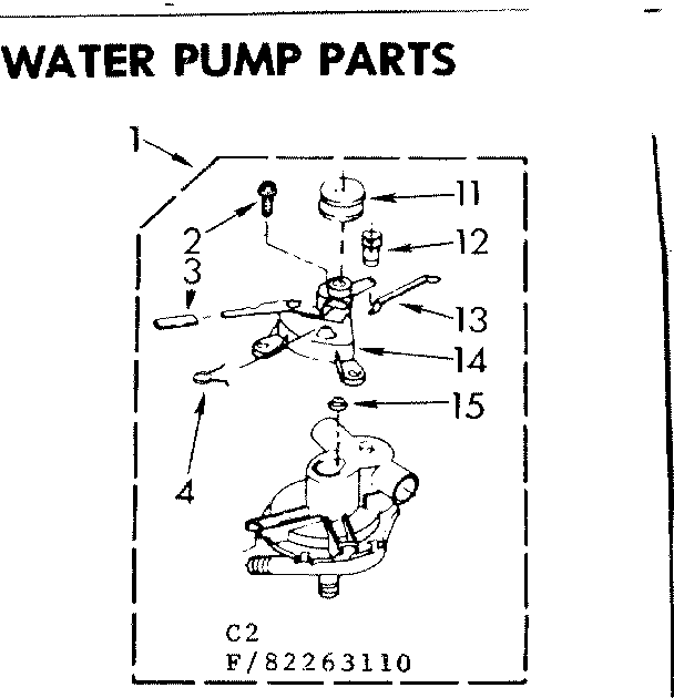 Kenmore 11082263610 water pump parts diagram