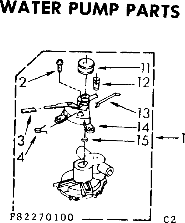 Kenmore 11082270800 water pump parts diagram