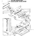 Kenmore 11083270120 top and console parts diagram