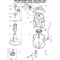 Kenmore 11083270120 tub and basket parts non-suds only diagram