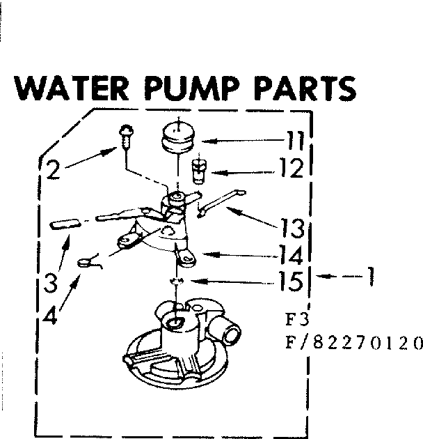 Kenmore 11082270620 water pump parts diagram