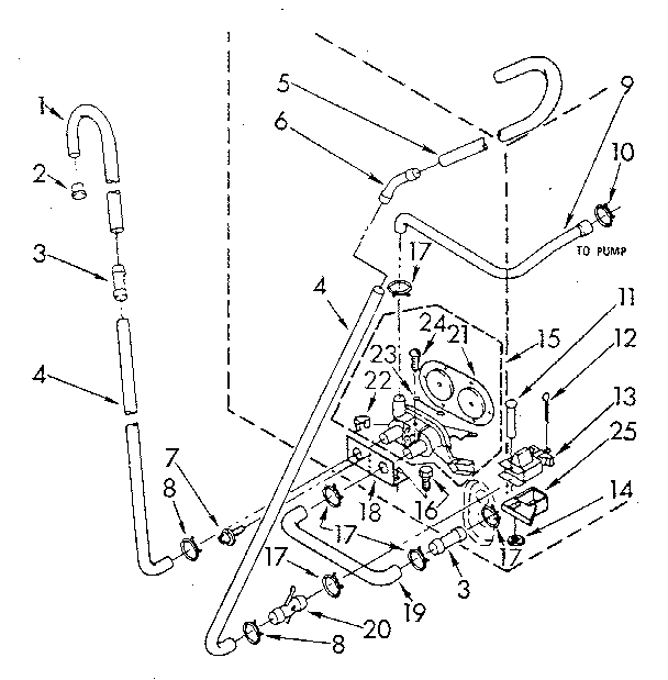 Kenmore 11083271620 water system (suds only) diagram