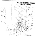 Kenmore 11082283100 water system parts suds only diagram